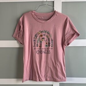 SHEIN Pink 'Chase Kindness' Tee